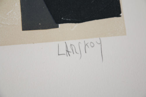 Détail de la signature originale au graphite d'André Lanskoy en bas à droite de la lithographie.