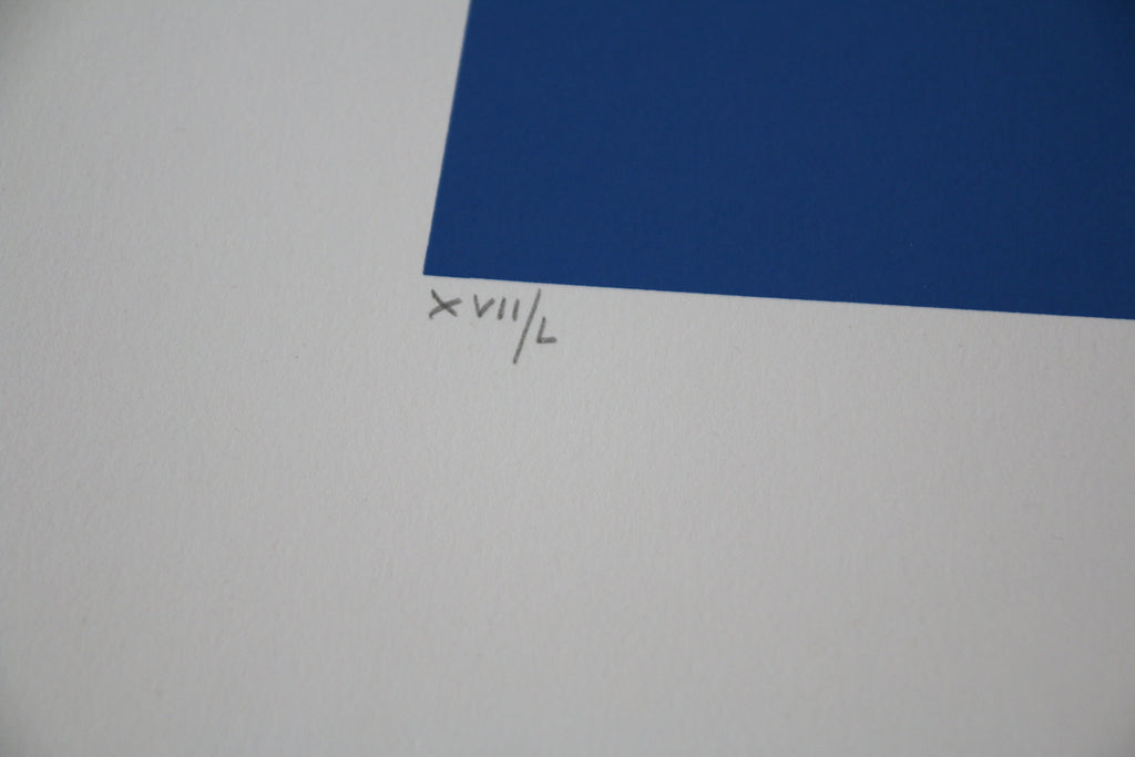 Détail du numéro XVII / L (17/50) inscrit au graphite en bas à gauche par l'artiste.