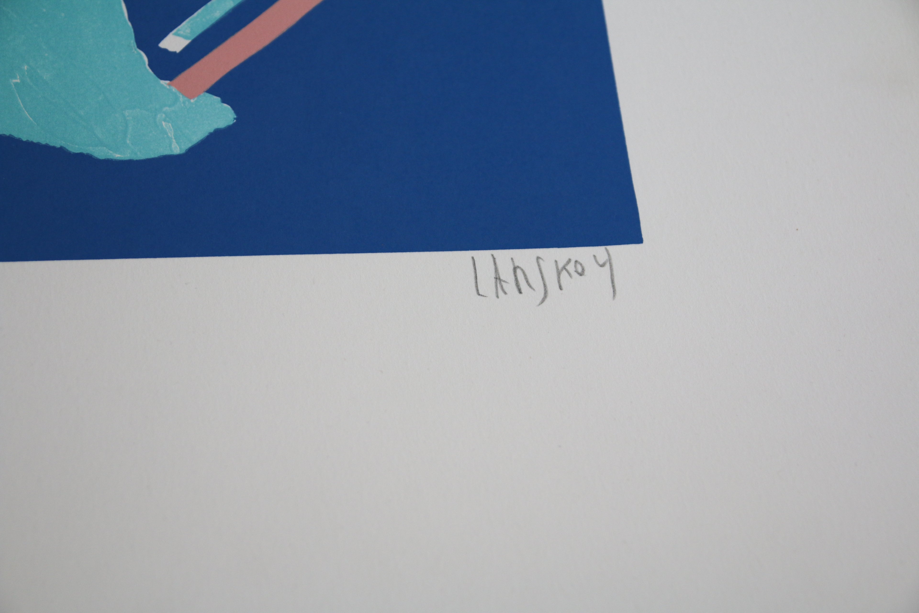 Signature originale d'André Lanskoy au graphite dans la marge inférieure droite de l'œuvre.
