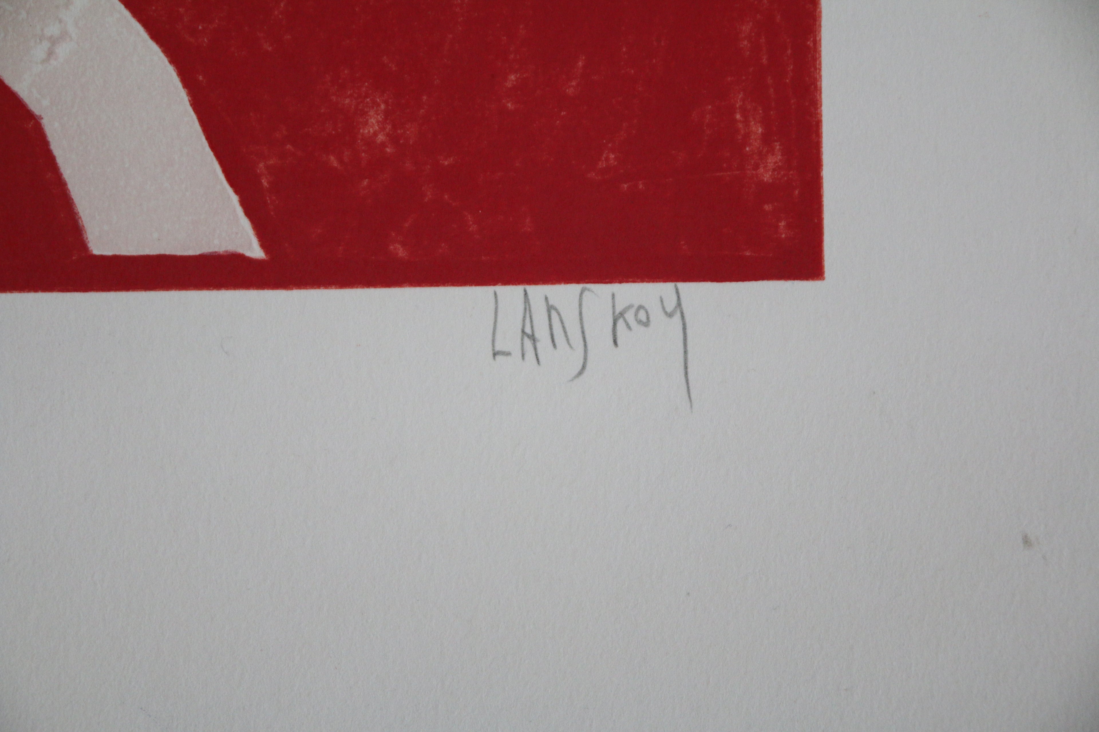Signature originale d'André Lanskoy au graphite dans la marge inférieure droite de l'œuvre.
