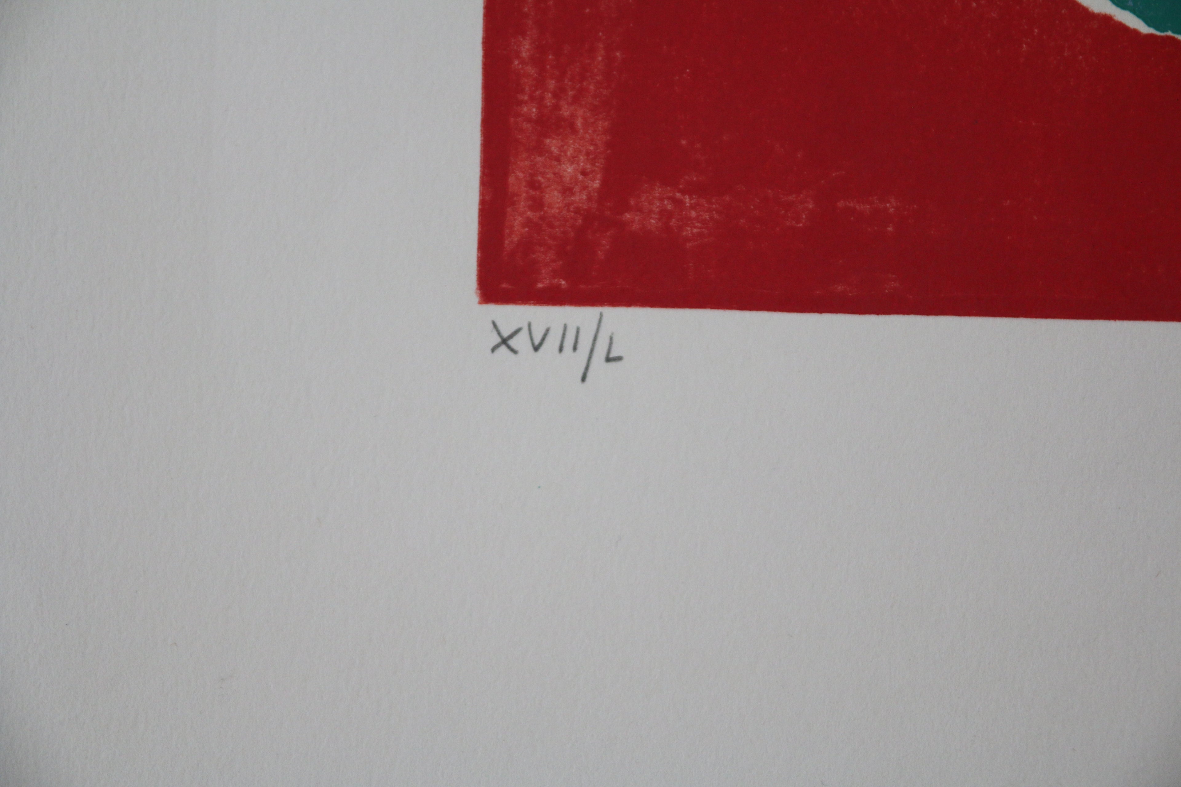 Justification du tirage numéroté XVIII / L (18/50) au graphite par l'artiste André Lanskoy.