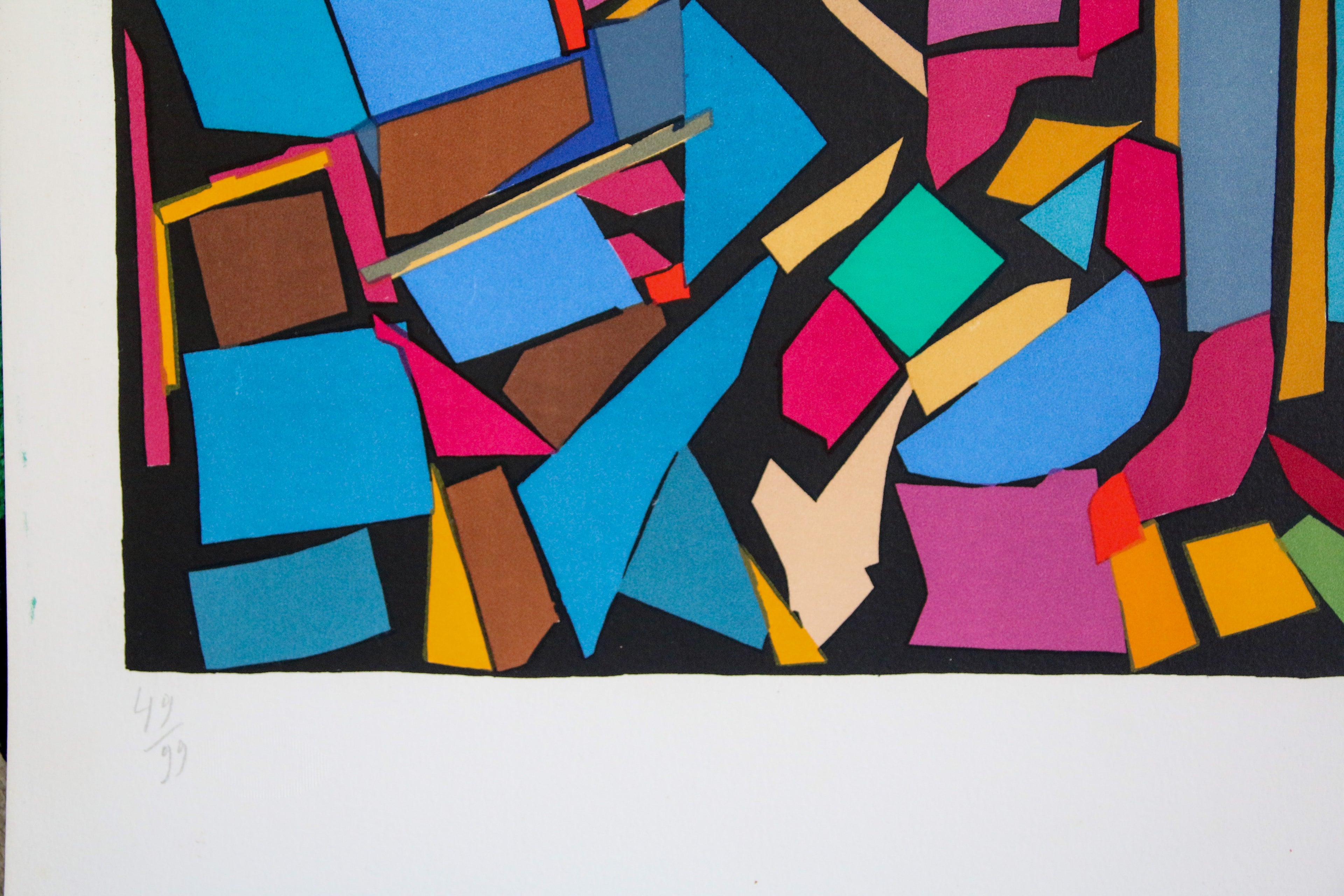 Justification du tirage numéroté 49/99 au crayon. Édition limitée d'André Lanskoy, estampe de format 76x54 cm sur papier Arches.