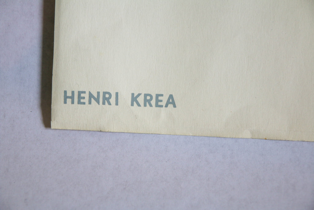 Mention Henri Krea en bas à gauche hommage au poète sur sérigraphie Ladislas Kijno