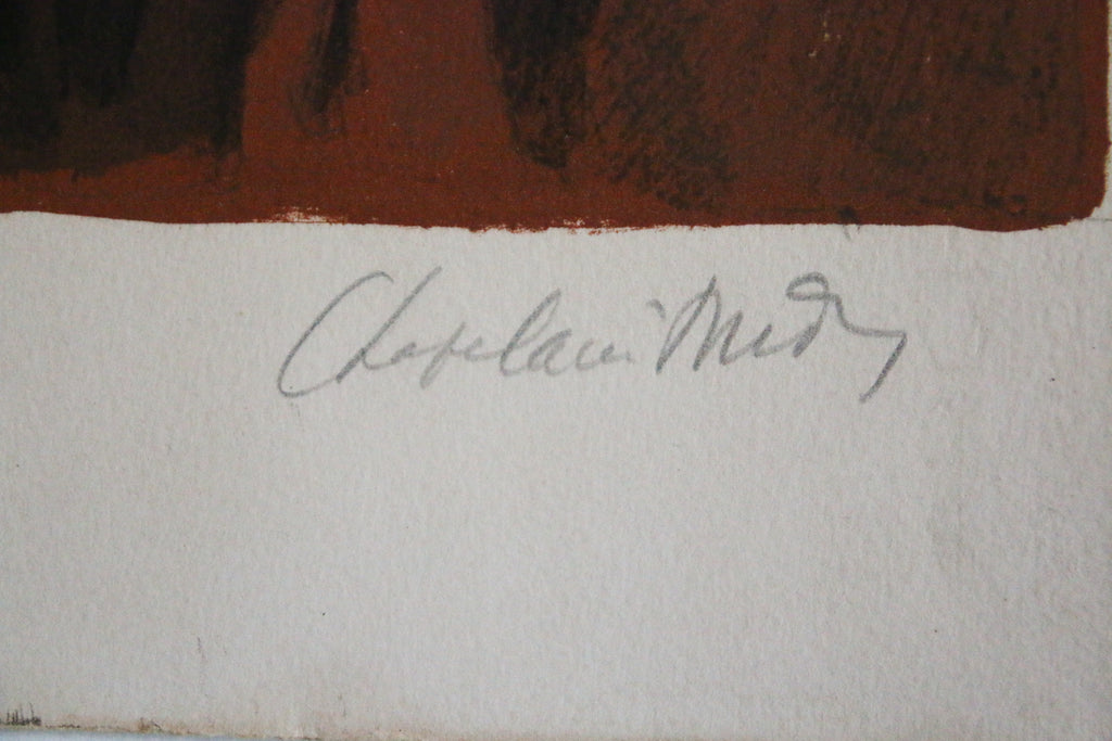 Signature au crayon de l'artiste Roger Chapelain-Midy en bas à droite.