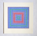 Sérigraphie originale de Victor Vasarely Ceti (1967), estampe Op Art complète vue de face à plat