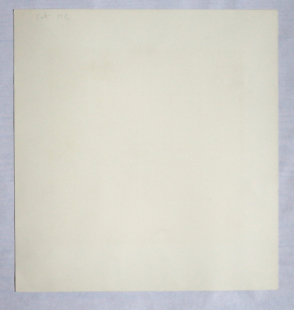 Dos de l'œuvre sur papier fort de Vasarely avec inscription manuscrite authentifiant le titre Ceti H.C.