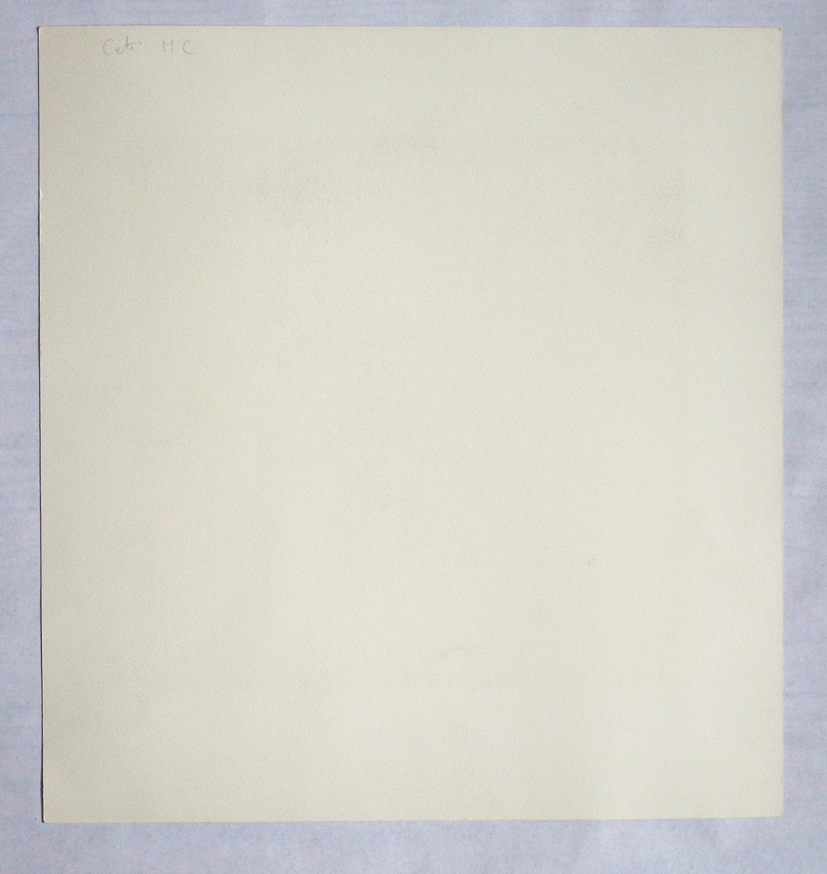 Dos de l'œuvre sur papier fort de Vasarely avec inscription manuscrite authentifiant le titre Ceti H.C.