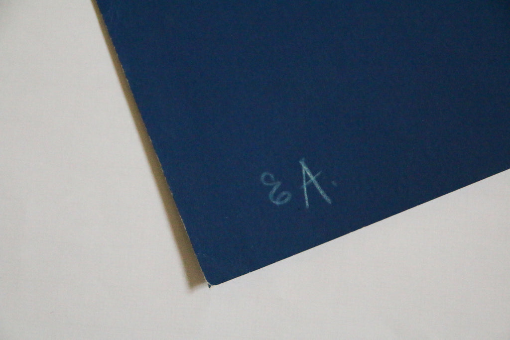 Détail de la mention Épreuve d'Artiste (E.A.) au crayon en bas à gauche