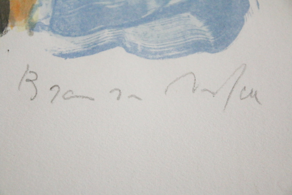 Détail de la signature au crayon de Bram Van Velde 