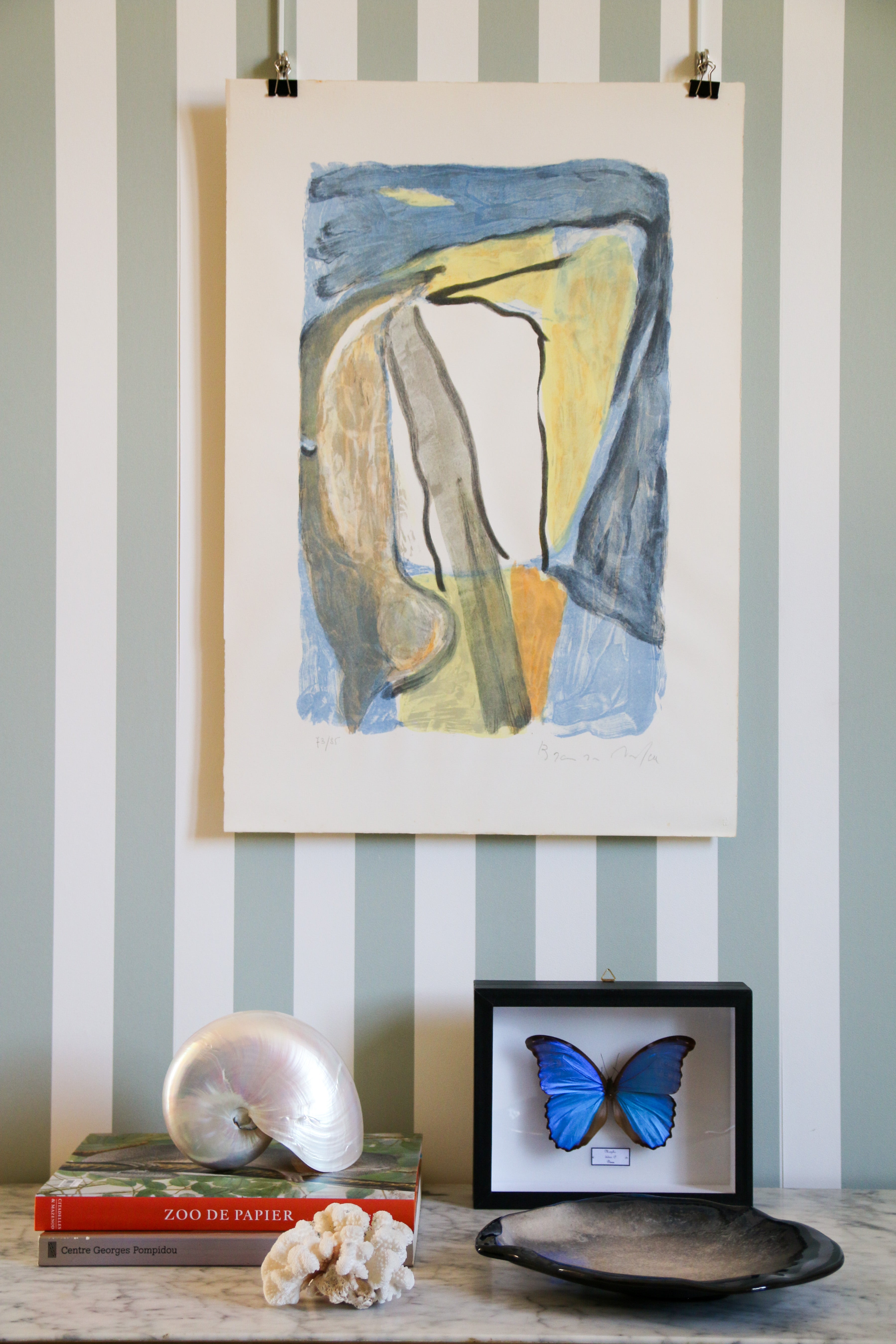 Bram Van Velde – Abstrakte Komposition – Originale, signierte Lithografie